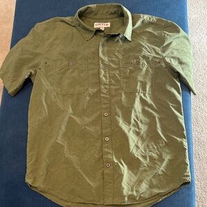 Orvis Men's Olive Button-Down Shirt